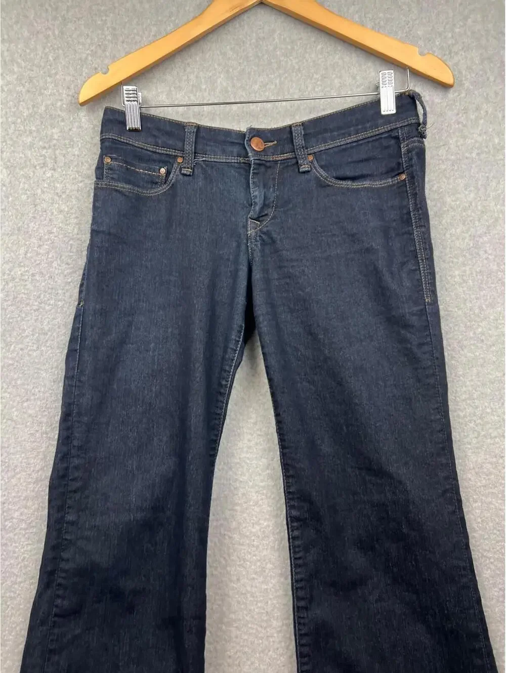 Y2k 90s Mavi Cora Wide Boot Cut Denim Jeans Womens Size 26 X 32  Dark Wash